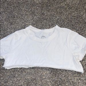 Urban outfitters white crop t-shirt